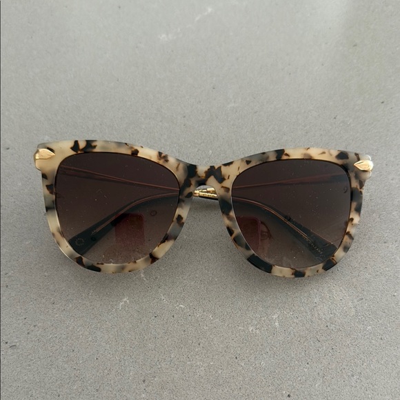 KREWE Accessories - Tortoiseshell Cat Eye Sunglasses - Brown Lenses